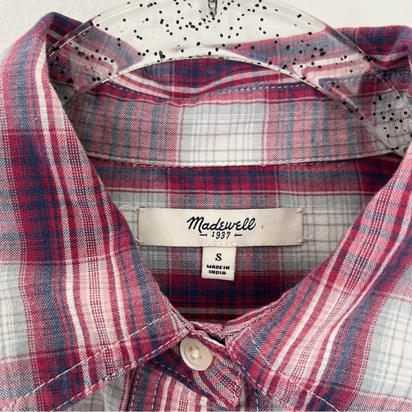 Madewell Ex-Boyfriend Shirt in Manhasset Plaid Size Small - Picture 3 of 9